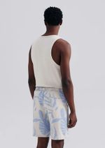 Bermuda Masculina Estampada Com Linho