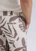 Bermuda Masculina Estampada Com Linho