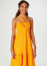 Vestido Longo Decote Coração