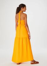 Vestido Longo Decote Coração