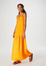 Vestido Longo Decote Coração