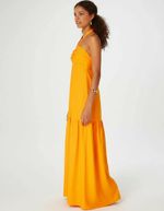 Vestido Longo Decote Coração