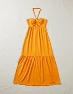 Vestido Longo Decote Coração