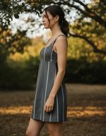 Vestido Curto Fio Tinto