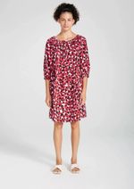 Vestido Curto Reto Em Tecido De Viscose