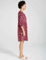 Vestido Curto Reto Em Tecido De Viscose