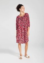 Vestido Curto Reto Em Tecido De Viscose