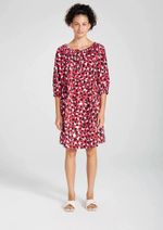 Vestido Curto Reto Em Tecido De Viscose
