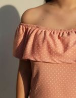 Blusa Ciganinha Poa Menina Rosa
