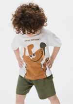 Conjunto Curto Infantil Menino Toddler Com Estampa