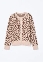 Cardigan Infantil Menina Em Tricô Estampado