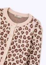 Cardigan Infantil Menina Em Tricô Estampado
