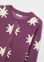 Cardigan Infantil Menina Em Tricô Estampado