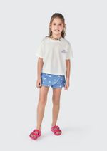 Conjunto Curto Infantil Menina Cropped E Shorts Transpassado