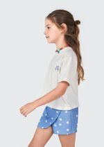 Conjunto Curto Infantil Menina Cropped E Shorts Transpassado