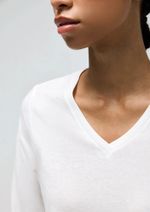 Pijama Longo Feminino Decote V Branco-off White G