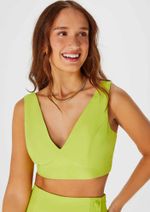 Top Cropped Feminino Decote V
