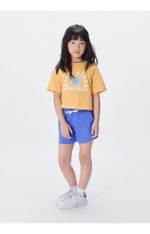 Blusa Cropped Infantil Menina Manga Curta