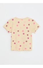 Blusa Infantil Menina Manga Curta Em Ribana Estampada