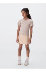 Blusa Infantil Menina Manga Curta Em Ribana Estampada