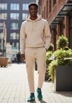 Calça Em Moletom Masculina Cargo Marrom-claro M