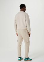 Calça Em Moletom Masculina Cargo Marrom-claro M