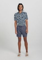 Bermuda Masculina Texturizada Com Linho