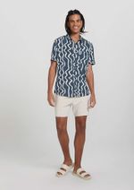 Bermuda Masculina Texturizada Com Linho