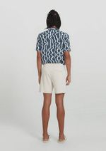Bermuda Masculina Texturizada Com Linho