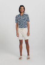 Bermuda Masculina Texturizada Com Linho