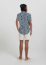 Bermuda Masculina Texturizada Com Linho