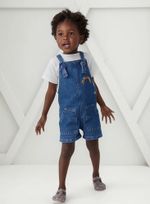 Macaquinho Jeans Infantil Menina Toddler