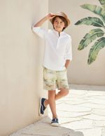 Shorts Infantil Menino Em Sarja De Algodão