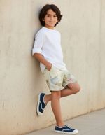 Shorts Infantil Menino Em Sarja De Algodão