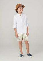 Shorts Infantil Menino Em Sarja De Algodão