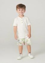 Shorts Infantil Menino Em Sarja De Algodão