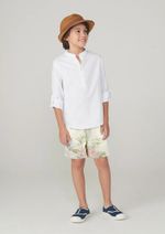 Shorts Infantil Menino Em Sarja De Algodão