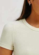Blusa Básica Feminina Cropped Em Ribana Canelada
