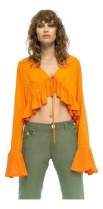 Blusa Manga Longa Peplum 