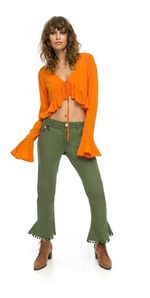 Blusa Manga Longa Peplum 