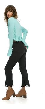 Blusa Manga Longa Peplum 