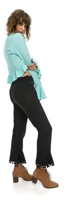 Blusa Manga Longa Peplum 