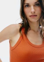 Blusa Regata Básica Feminina Modelagem Slim Em Ribana