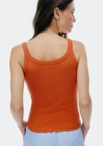 Blusa Regata Básica Feminina Modelagem Slim Em Ribana