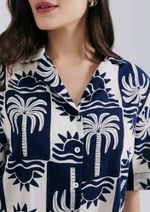 Camisa Feminina Manga Curta Estampada