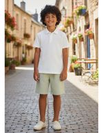 Camisa Básica Polo Infantil Menino Manga Curta Em Piquet