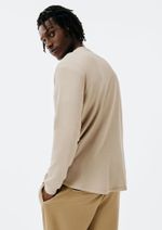 Camiseta Masculina Henley Texturizada