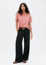 Calça Feminina Reta Cintura Média Em Liocel