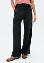Calça Feminina Reta Cintura Média Em Liocel