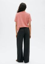 Calça Feminina Reta Cintura Média Em Liocel
